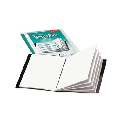 View larger image of ShowFile Display Book with Custom Cover Pocket, 12 Letter-Size Sleeves, Black