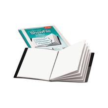 ShowFile Display Book with Custom Cover Pocket, 12 Letter-Size Sleeves, Black