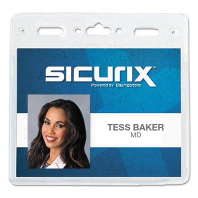 View larger image of Sicurix Vinyl Badge Holder, 4 x 3, Clear, 50/Pack
