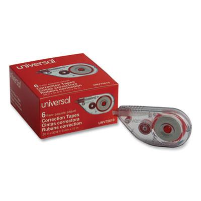 View larger image of Side-Application Correction Tape, Transparent Red Applicator, 0.2" x 393", 6/Pack