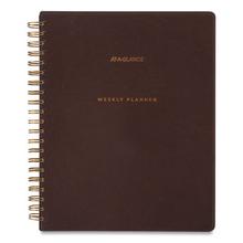 Signature Collection Distressed Brown Weekly Monthly Planner, 11 x 8.5, Brown Cover, 13-Month (Jan to Jan): 2023 to 2024
