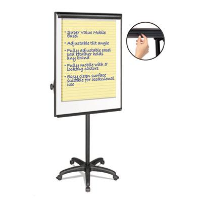 View larger image of Silver Easy Clean Dry Erase Mobile Presentation Easel, 44" to 75.25" High