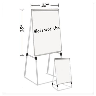 View larger image of Silver Easy Clean Dry Erase Quad-Pod Presentation Easel, 45" to 79" High, Silver