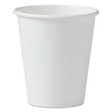 Single-Sided Poly Paper Hot Cups, 6oz, White, 50/Pack, 20 Packs/Carton