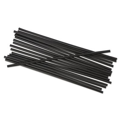 View larger image of Single-Tube Stir-Straws, 5 1/4", Black, 1000/Pack, 10/Carton