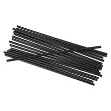 Single-Tube Stir-Straws, 5 1/4", Black, 1000/Pack, 10/Carton