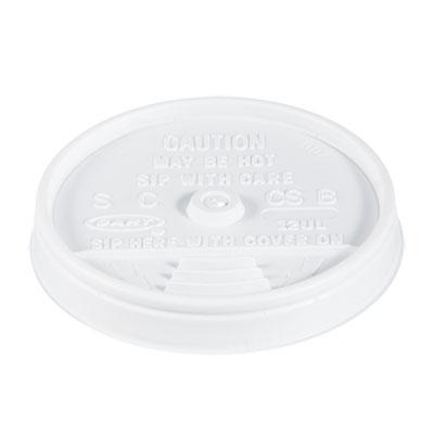 View larger image of Sip-Through Lids For 10, 12, 14 oz Foam Cups, Plastic, White, 1000/Carton