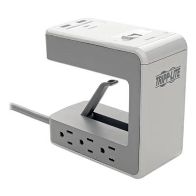 View larger image of Six-Outlet Surge Protector with Two USB-A and One USB-C Ports, 8 ft Cord, 1080 Joules, Gray