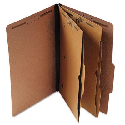 View larger image of Six-Section Classification Folder with Pockets, 2" Expansion, 2 Dividers, 6 Fasteners, Letter Size, Red Exterior, 10/Box