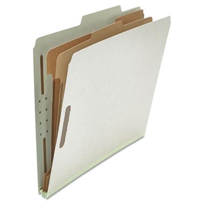 View larger image of Six-Section Pressboard Classification Folders, 2" Expansion, 2 Dividers, 6 Fasteners, Letter Size, Gray Exterior, 10/Box