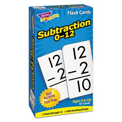 View larger image of Skill Drill Flash Cards, Subtraction, 3 X 6, Black And White, 91/pack