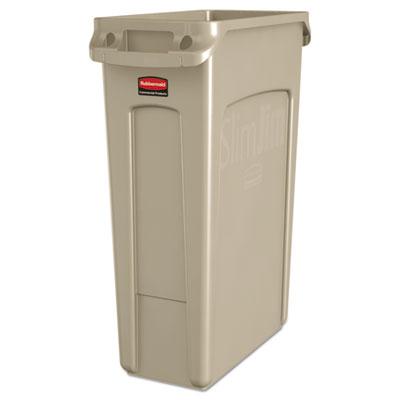 View larger image of Slim Jim with Venting Channels, 23 gal, Plastic, Beige