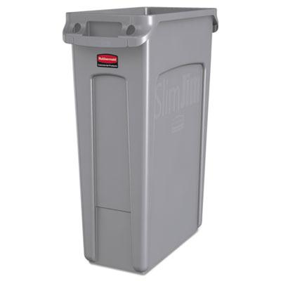 View larger image of Slim Jim with Venting Channels, 23 gal, Plastic, Gray