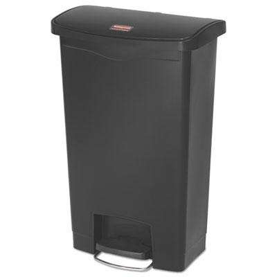 View larger image of Slim Jim Streamline Resin Step-On Container, Front Step Style, 13 gal, Polyethylene, Black
