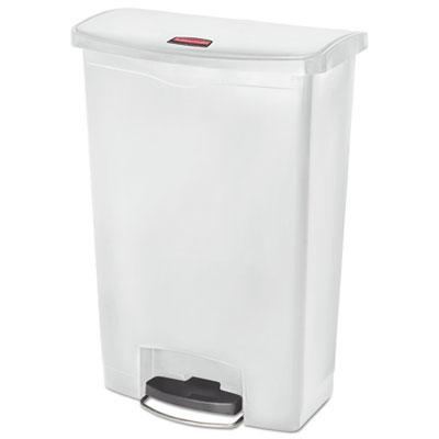 View larger image of Slim Jim Streamline Resin Step-On Container, Front Step Style, 24 gal, Polyethylene, White