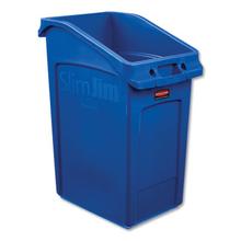 Slim Jim Under-Counter Container, 23 gal, Polyethylene, Blue