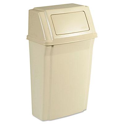 View larger image of Slim Jim Wall-Mounted Container, 15 gal, Plastic, Beige