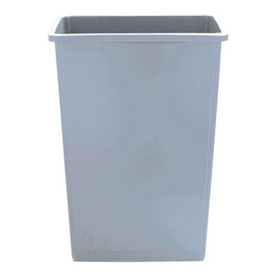 View larger image of Slim Waste Container, 23 gal, Plastic, Gray