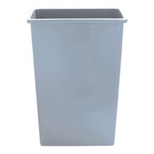 Slim Waste Container, 23 gal, Gray, Plastic