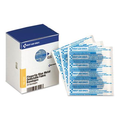 View larger image of Smartcompliance Blue Metal Detectable Bandages,fingertip, 1.75 X 2, 20 Box