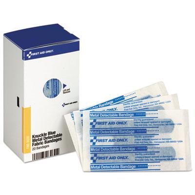 View larger image of SmartCompliance Blue Metal Detectable Bandages, Knuckle, 1 x 3, 20/Box