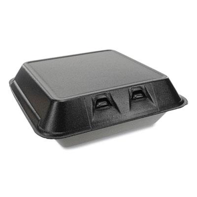 View larger image of SmartLock Foam Hinged Lid Container, Large, 9 x 9.13 x 3.25, Black, 150/Carton
