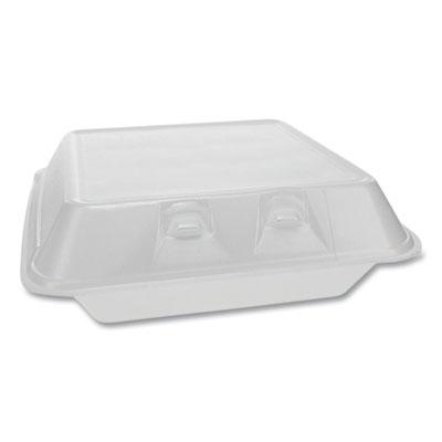 View larger image of SmartLock Foam Hinged Lid Container, Large, 9 x 9.13 x 3.25, White, 150/Carton