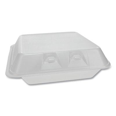 View larger image of SmartLock Foam Hinged Lid Container, Large, 3-Compartment, 9 x 9.25 x 3.25, White, 150/Carton