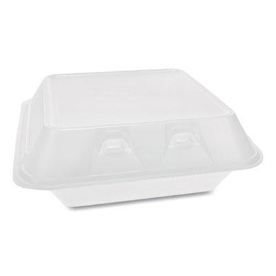View larger image of SmartLock Foam Hinged Lid Container, Medium, 3-Compartment, 8 x 8.5 x 3, White, 150/Carton