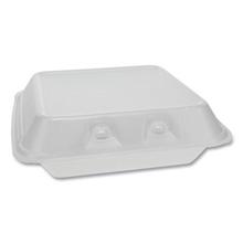 SmartLock Foam Hinged Lid Container, Small, 7.5 x 8 x 2.63, White, 150/Carton