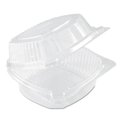 View larger image of ClearView SmartLock Hinged Lid Container, 20 oz, 5.75 x 6 x 3, Clear, Plastic, 500/Carton