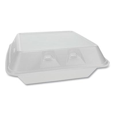 View larger image of SmartLock Vented Foam Hinged Lid Container, 3-Compartment, 9 x 9.25 x 3.25, White, 150/Carton