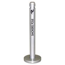 Smoker's Pole, Round, Steel, 0.9 gal, 4 dia x 41h, Silver