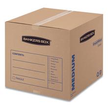 SmoothMove Basic Moving Boxes, Regular Slotted Container (RSC), Medium, 18" x 18" x 16", Brown/Blue, 20/Bundle