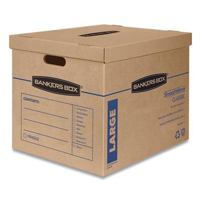 View larger image of SmoothMove Classic Moving/Storage Boxes, Half Slotted Container (HSC), Large, 17" x 21" x 17", Brown/Blue, 5/Carton