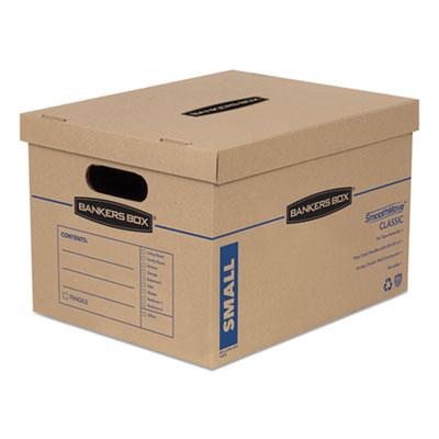 View larger image of SmoothMove Classic Moving/Storage Boxes, Half Slotted Container (HSC), Small, 12" x 15" x 10", Brown/Blue, 20/Carton