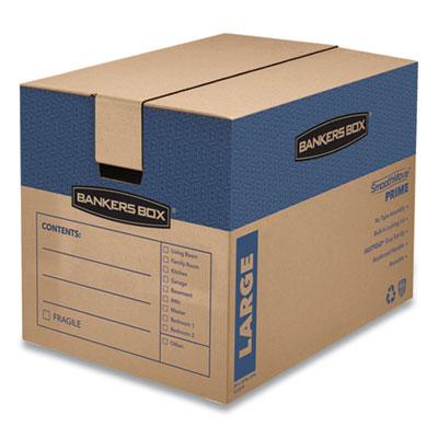 View larger image of SmoothMove Prime Moving/Storage Boxes, Hinged Lid, Regular Slotted Container (RSC), 18" x 24" x 18", Brown/Blue, 6/Carton