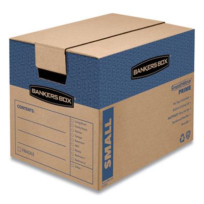 View larger image of SmoothMove Prime Moving/Storage Boxes, Hinged Lid, Regular Slotted Container, Small, 12" x 16" x 12", Brown/Blue, 10/Carton