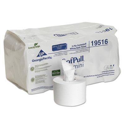 View larger image of SofPull Mini Centerpull Bath Tissue, Septic Safe, 2-Ply, White, 500 Sheets/Roll, 16 Rolls/Carton