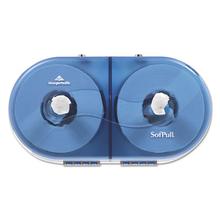 SofPull Twin High-Capacity Center-Pull Dispenser, 20.13 x 7 x 10.75, Splash Blue