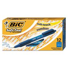 Soft Feel Retractable Ballpoint Pen, Medium 1mm, Blue Ink/Barrel, Dozen