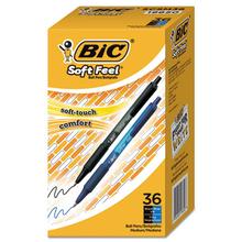 Soft Feel Retractable Ballpoint Pen Value Pack, 1mm, Assorted Ink/Barrel, 36/Pack