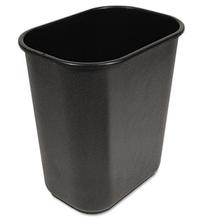 Soft-Sided Wastebasket, 28 qt, Plastic, Black
