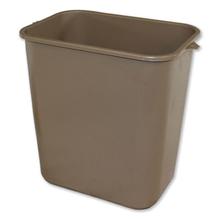 Soft-Sided Wastebasket, 28 qt, Polyethylene, Beige