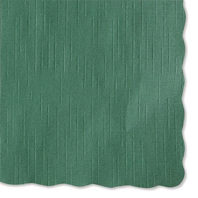 View larger image of Solid Color Scalloped Edge Placemats, 9.5 x 13.5, Hunter Green, 1,000/Carton