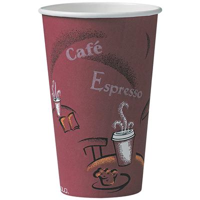 View larger image of Solo® Paper Hot Cups - 16 oz., Bistro Design