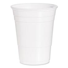 Solo Party Plastic Cold Drink Cups, 16-18 oz, White, 50/Bag, 1000/Carton