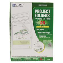 Specialty Project Folders, Letter Size, Clear, 25/Box