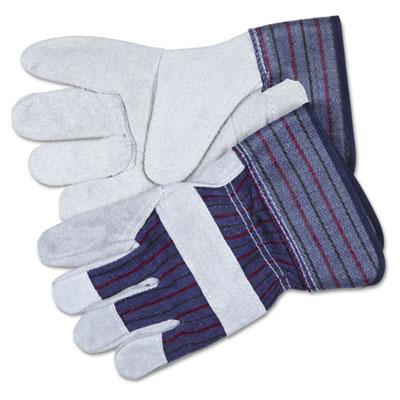 View larger image of Split Leather Palm Gloves, Large, Gray, Pair