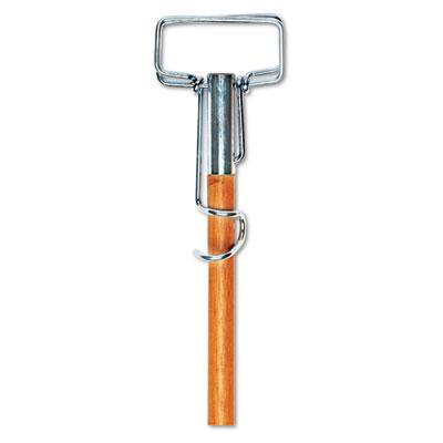 View larger image of Spring Grip Metal Head Mop Handle for Most Mop Heads, 60" Wood Handle